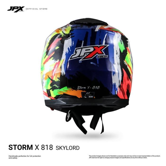 Helm JPX Full Face Storm X818 Skylord - Super Black