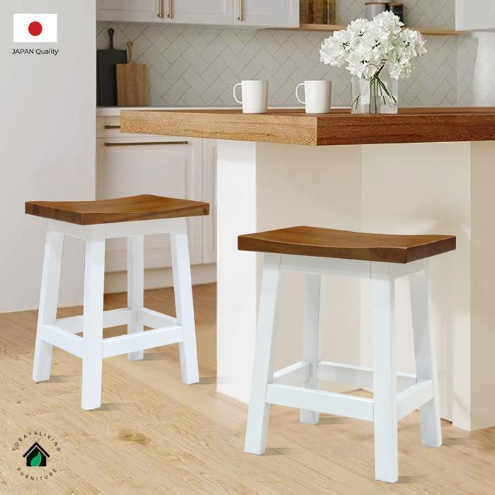 Toraya - Esse Bangku Kayu Model 2: Bangku Cafe/ Stool