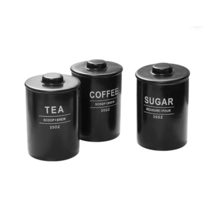Set Toples tempat penyimpanan Teh Gula tea coffee sugar canister