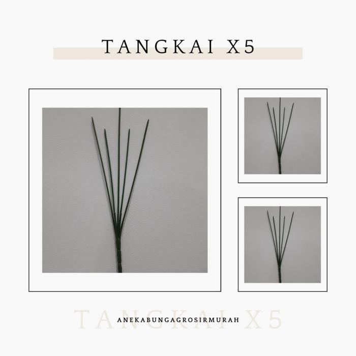 Kawat Bunga Tangkai Bunga Cabang 5 / 1 Lusin