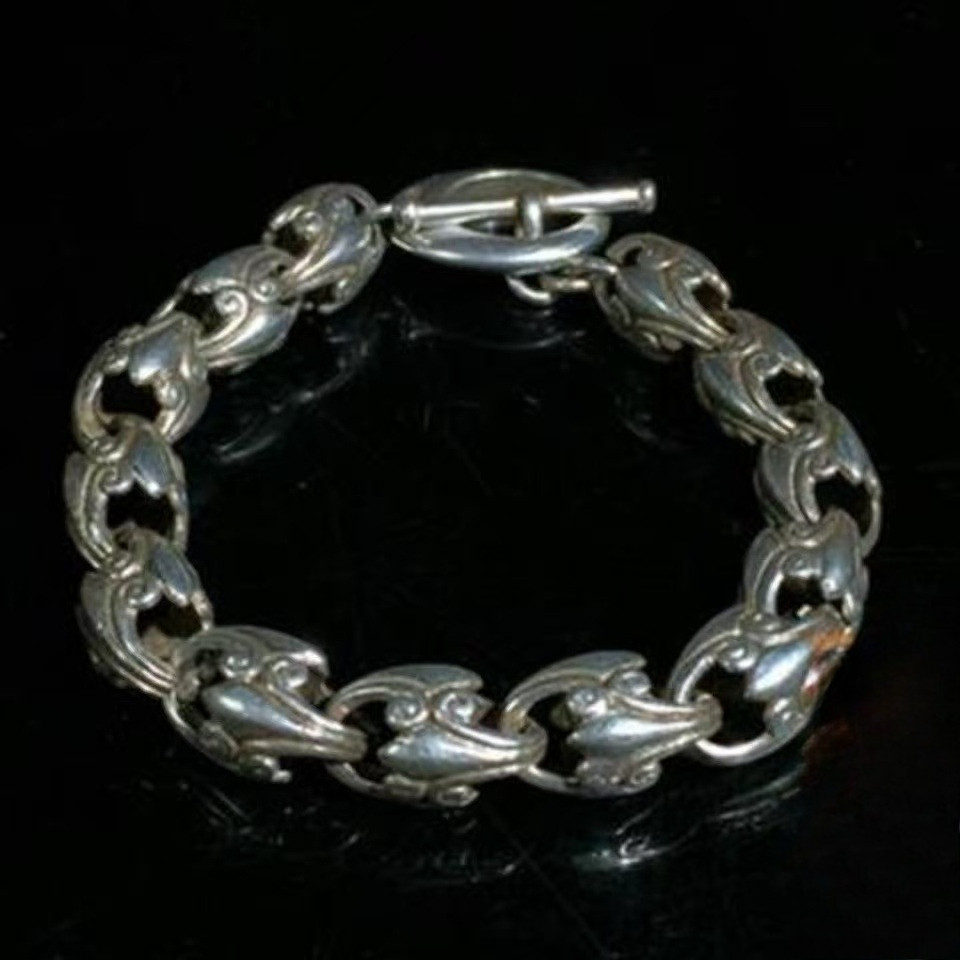 Vintage Tibetan Silver Bracelet Unique Design Fashion Jewelry Silver Craft Bracelet with Traditional