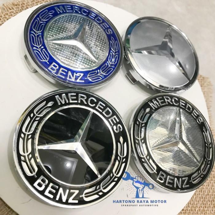 Dop Roda Velg Mobil Emblem Mercedes Benz Tutup Dop Roda Mercy 68mm Ori