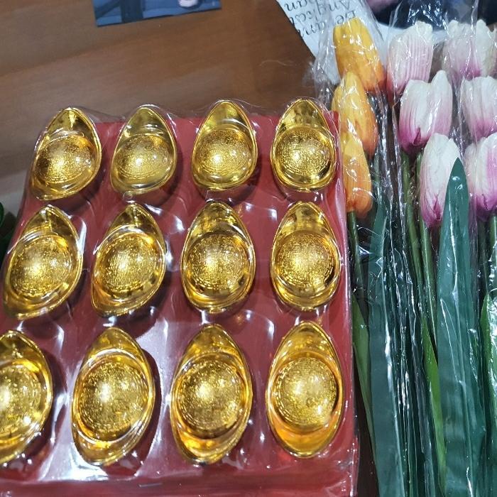 Aksesoris hiasan koin emas imlek