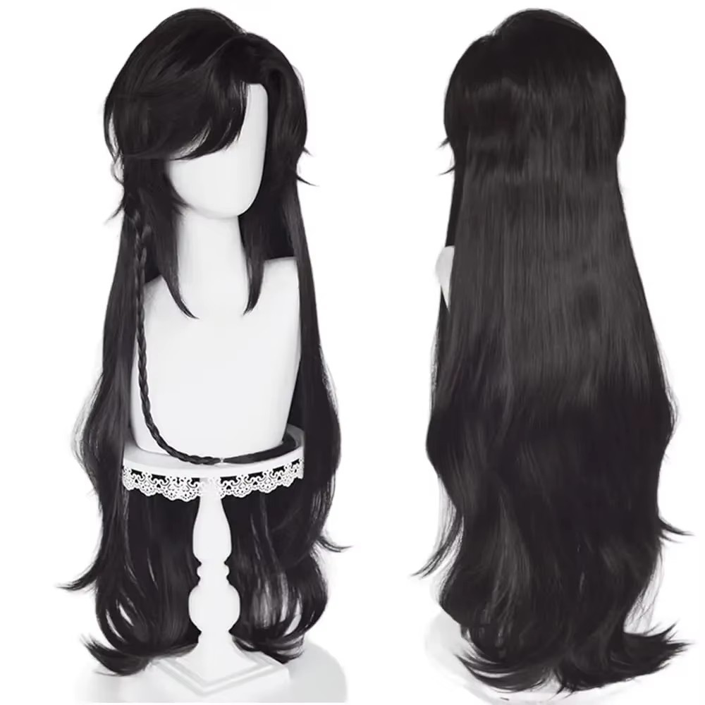 Anime Tian Guan Ci Fu Wig Hua Cheng San Lang Cosplay Wig Heaven Officials Blessing Cosplay Black