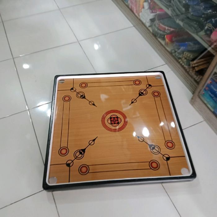 Best Seller Meja Karambol Putih& Coklat Muda Bonus Biji&Kristal Karambol. Board Original