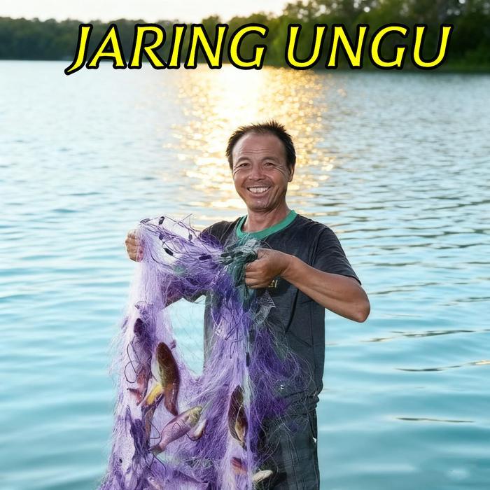 Jaring ikan siap pakai panjang/jaring ungu 15m 1 jari, 2 jari, 3jari dan 4 jari