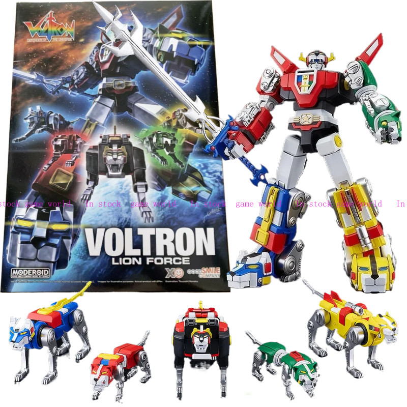 In Stock GSC MODEROID VOLTRON LION FORCE Beast King GoLion Assembled Model Hand Model Toy Voltron: