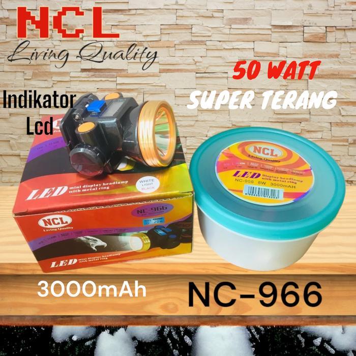 Ncl Senter Kepala Kecil Digital Super Terang Nc 966