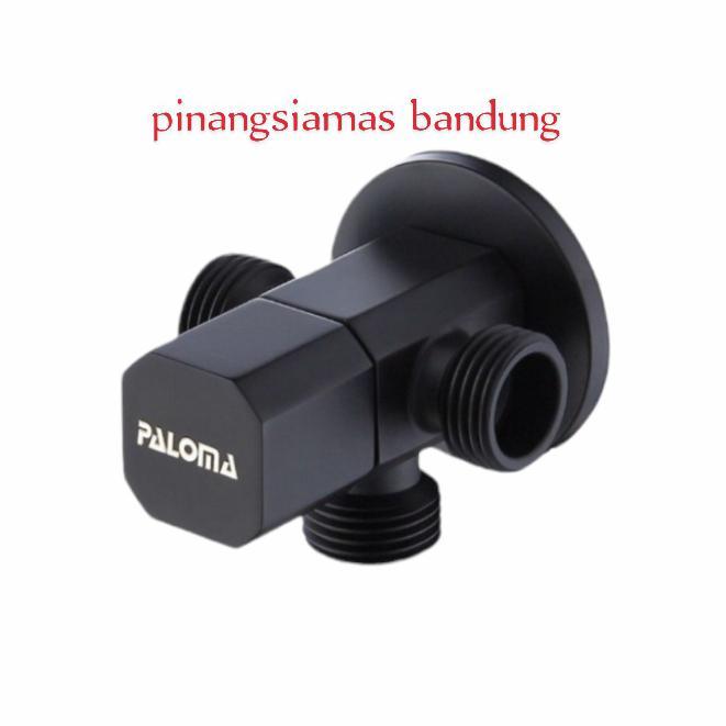 STOP KRAN 1/2 INCH PALOMA FCP 9193 CABANG 3 TOILET WC HITAM BLACK