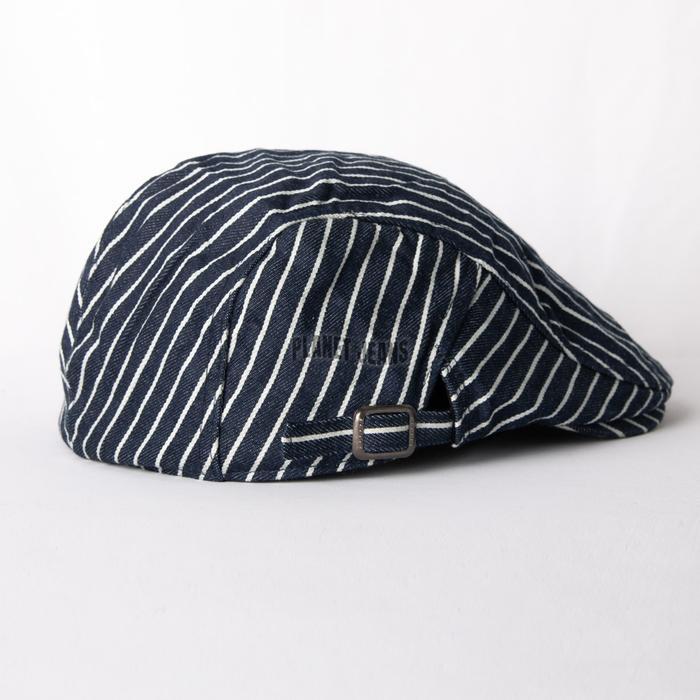 Topi Flat Cap Denim Salur Pelukis Vintage Baret Newsboy Hat Stripe - Fc06 Planet Jeans