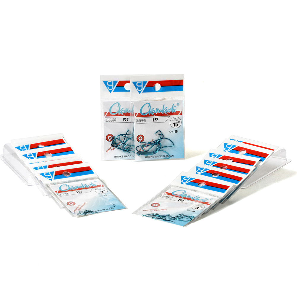 Gamakatsu 10pcs/30pcs 2#-15# Blue High Carbon Steel Fishing Hooks Barbed Circle Single Carp Hook