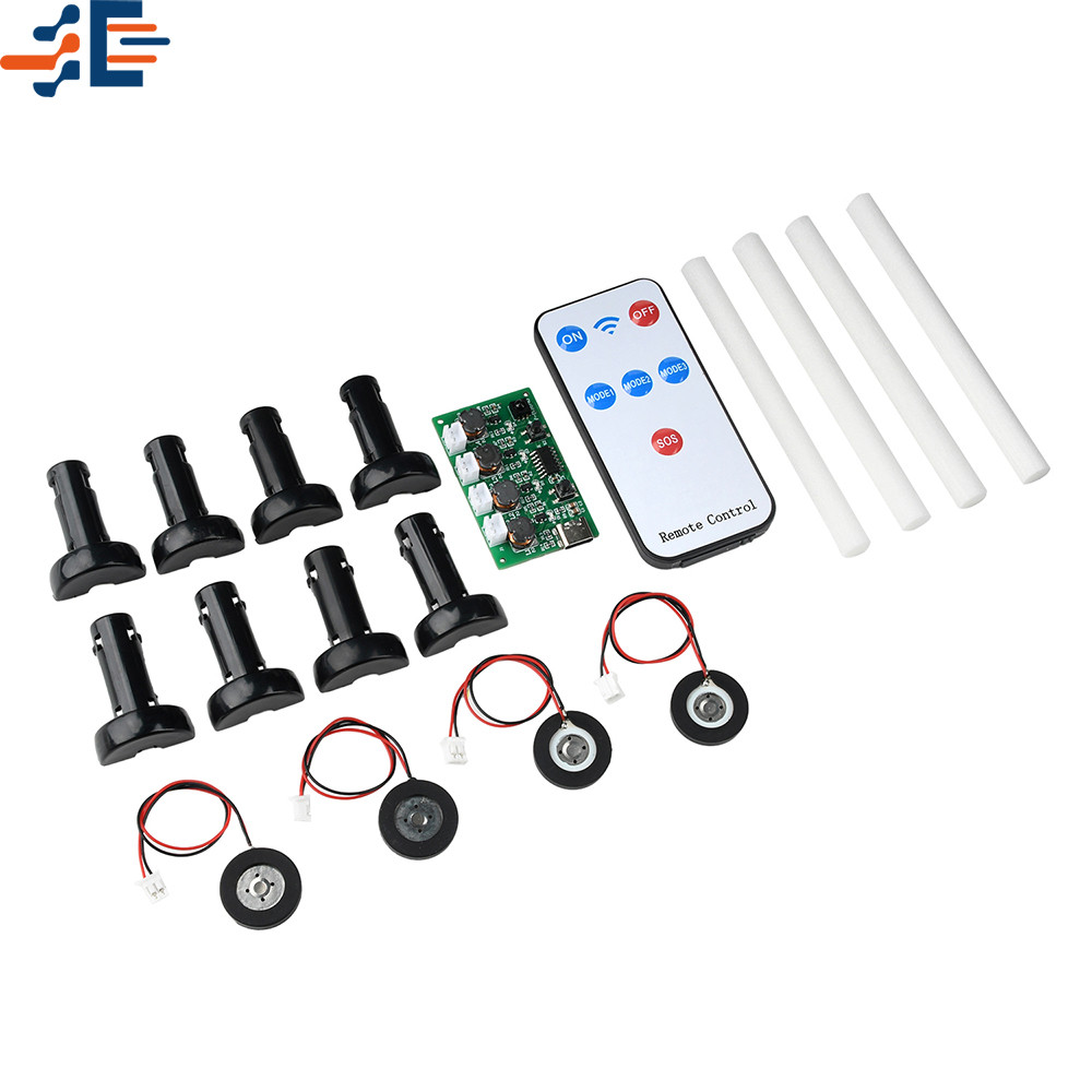 STOK TERBATAS DC 5V RF Infrared Remote Control 4-Nozzle Ultrasonic Humidifier Module Atomization Con