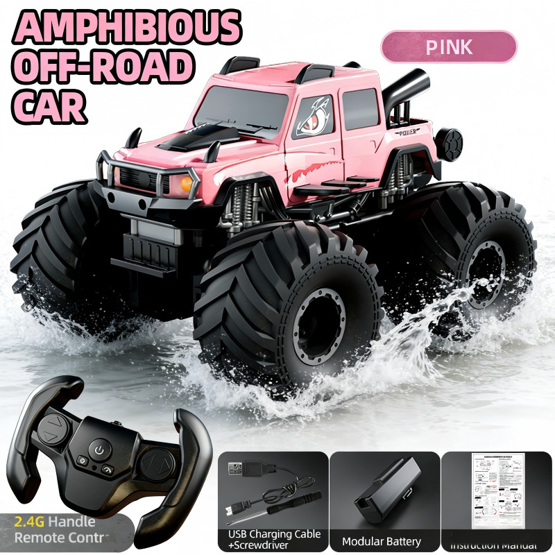 2.4G 4 Amphibious Rc Car Off-Road Waterproof Remote Control Truck Car Climbing Armored Vehicles Toy