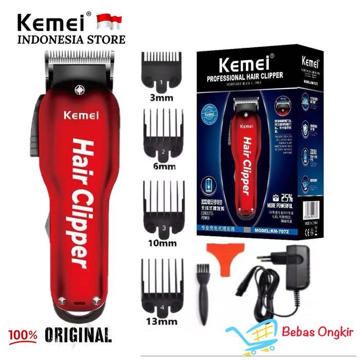 TERLARIS Alat Cukur Rambut Kemei KM 707Z Hair Clipper Professional Turbo Mesin Cukuran KM 707Z