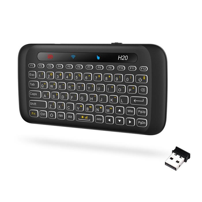 H20 Touch Keyboard 2.4Ghz Mini Wireless Keyboard Backlight Touchpad