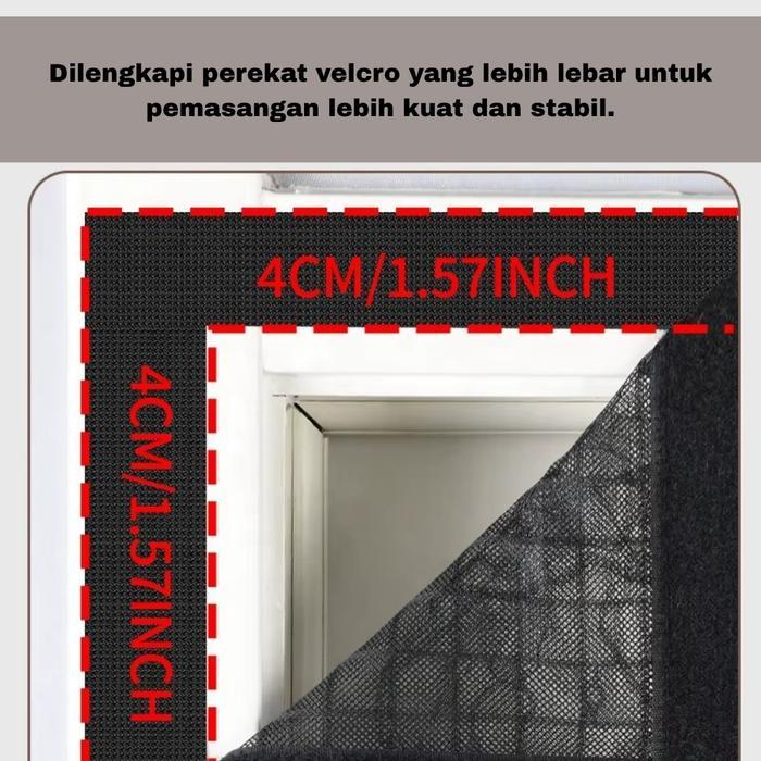 Tirai Pintu Model Magnet Anti Nyamuk Ukuran Besar