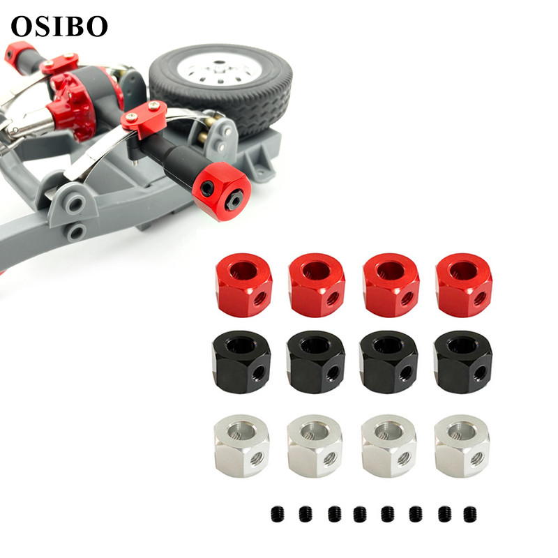 4Pcs 5Mm To 12Mm Metal Iner Wheel Hub Hex Adapter For Wpl D12 C14 C24 B14 B16 Mn D90 D91 Rc Car