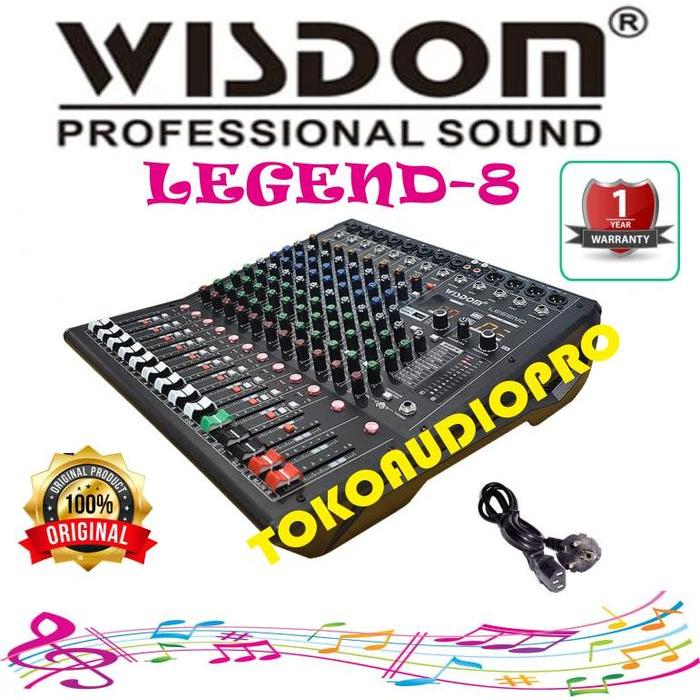 Wisdom Legend 8 8-Channel Mixer Wisdom With Efek Wisdom Legend8 Co