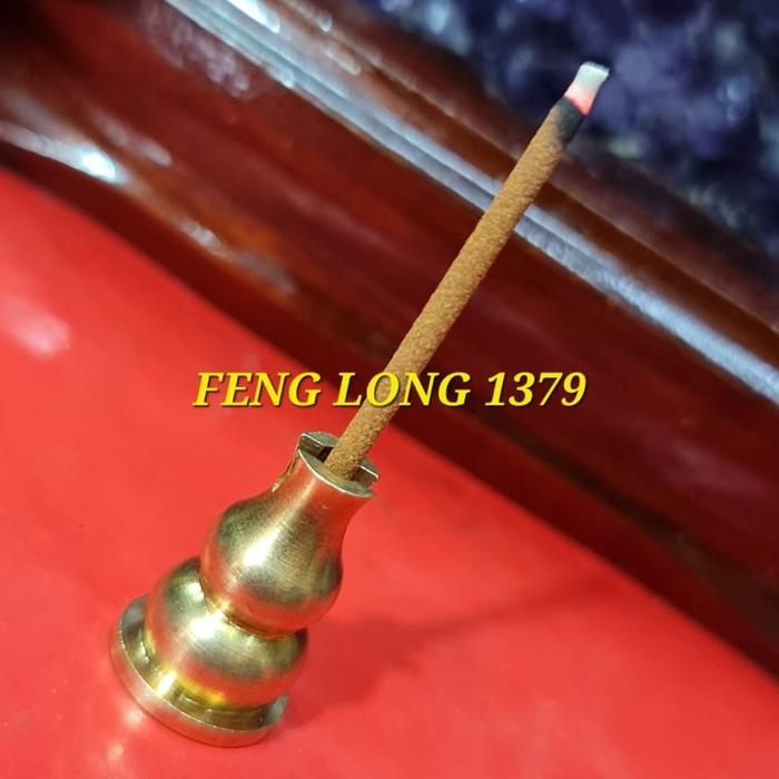 Tempat bakar dupa / Hiolo Mini KUNINGAN u/Hio stick Hio Lingkar Kecil