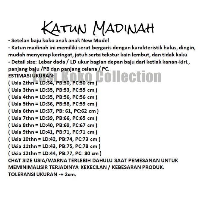 Baju Koko Setelan Anak Katun Madinah Motif Songket 21