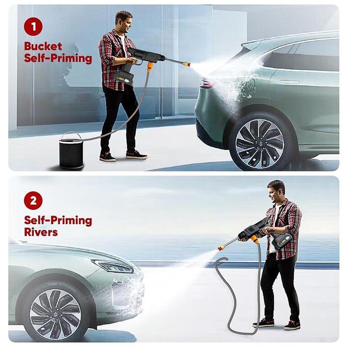 Mitsushi Alat Cuci Mobil Dan Motor Mesin Cuci Tekanan 48V Mesin Cuci Mobil Nirkabel Portabel 2