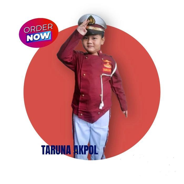 Baju Profesi Taruna Akpol Kostum Anak Fashion Loreng Ripstock Lengkap Dengan Talikur Peluit Baret