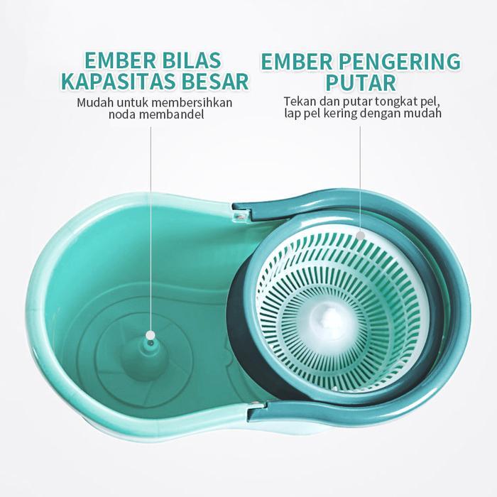 Pel Lantai Ultra Mop Aclima 1354 - Spin Mop Pel Lantai Putar Pel Pelan
