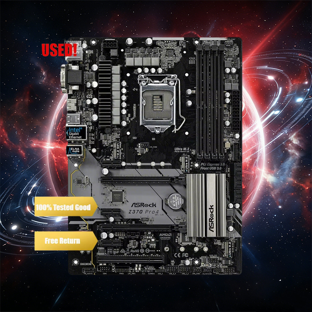 Asrock Z370 Pro4 Desktop Motherboard With Intel Z370 Z370M Ddr4 Lga 1151 Original Desktop Mainboard