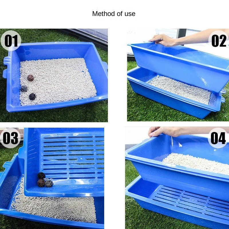 Plastic Extra-Large Cat Litter Box, Extra-Large Anti-Splash, Extra-Large And Huge Cat Litter Box,