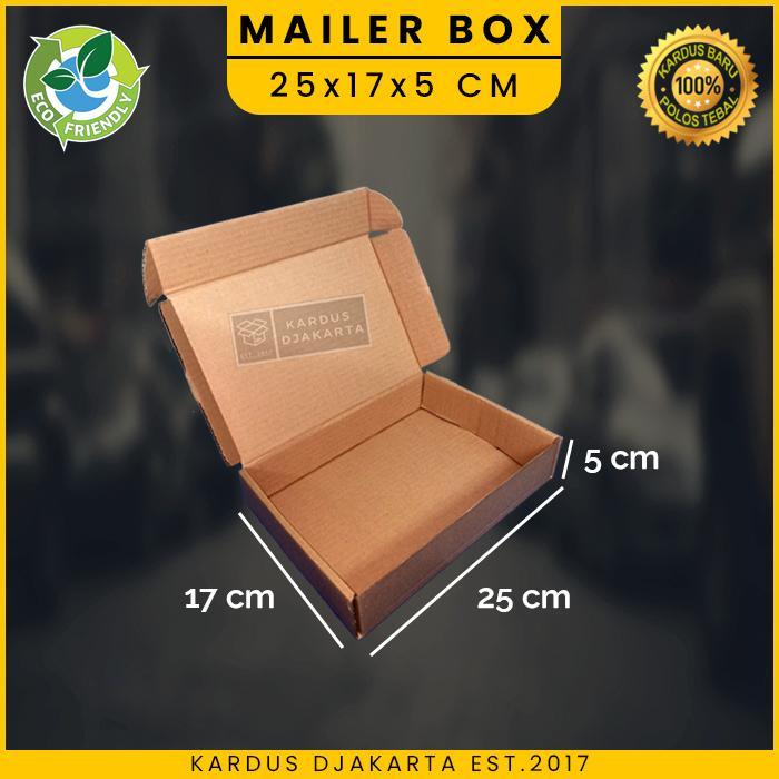 Kardus / Kotak Box Mailer Die Cut Packing Polos 25x17x5 cm