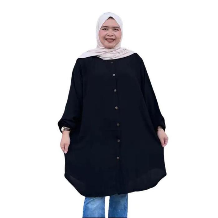 Tunik Jumbo Oversize LD 130 TIWEL OOTD Lebaran Terbaru 2025 Rekomendasi Atasan Muslim Wanita Dewasa