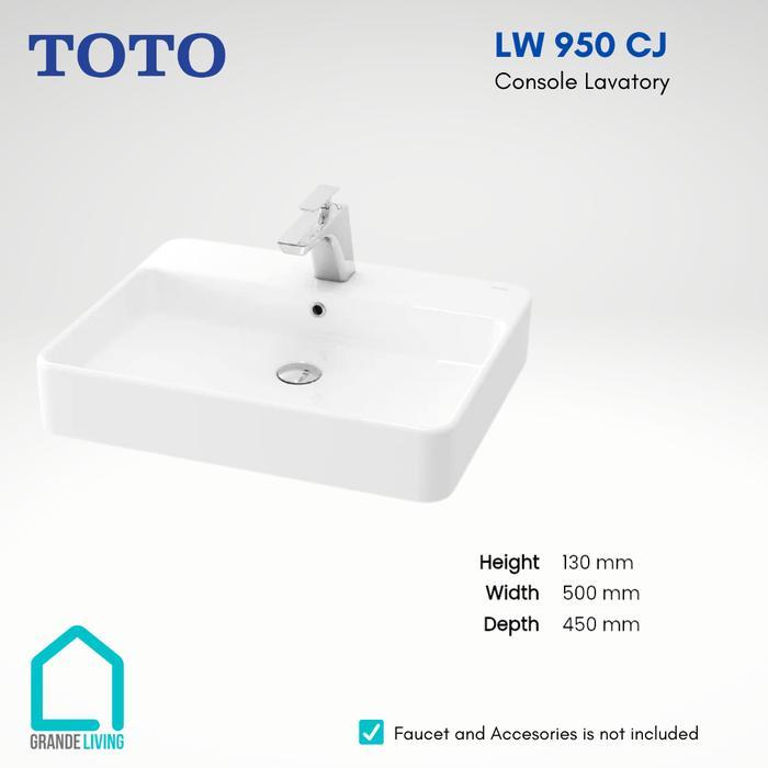 TOTO Wastafel Keramik Console Lavatory LW 950 CJ LW950CJ Body Only