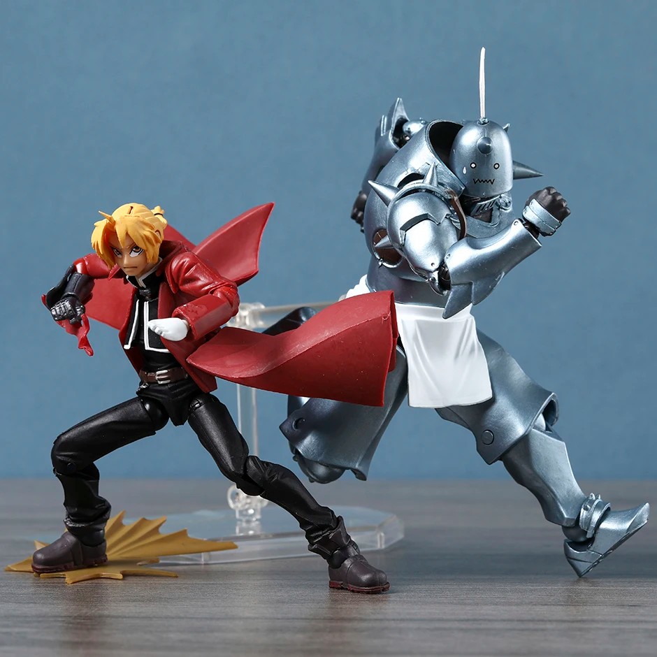 Revoltech Fullmetal Alchemist 116 Edward Elric 117 Alphonse Action Figure Model PVC Toy Display Gift