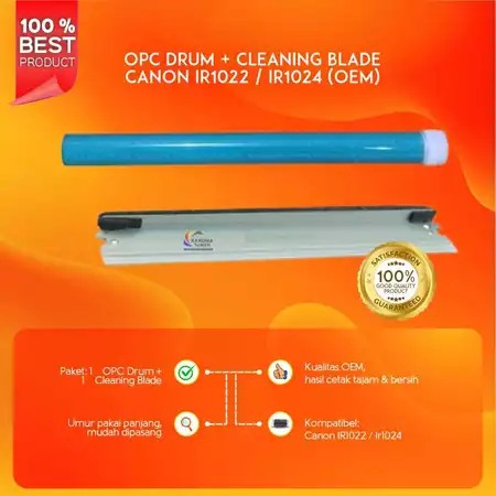 OPC DRUM OEM + Cleaning Blade Canon IR1022 IR1024 1022 1024 IR-