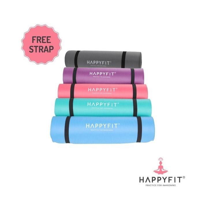 HAPPYFIT MATRAS YOGA 10MM HAPPYFIT YOGA MAT GYM MATT MATRAS OLAHRAGA