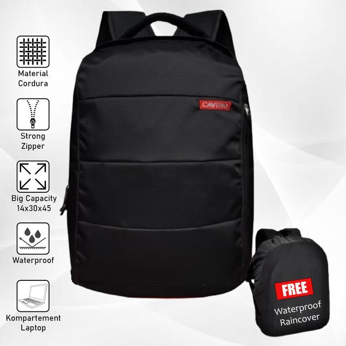 Ransel Laptop CAVERO / Ransel Laptop Pria dan Wanita / tas sekolah /tas kerja