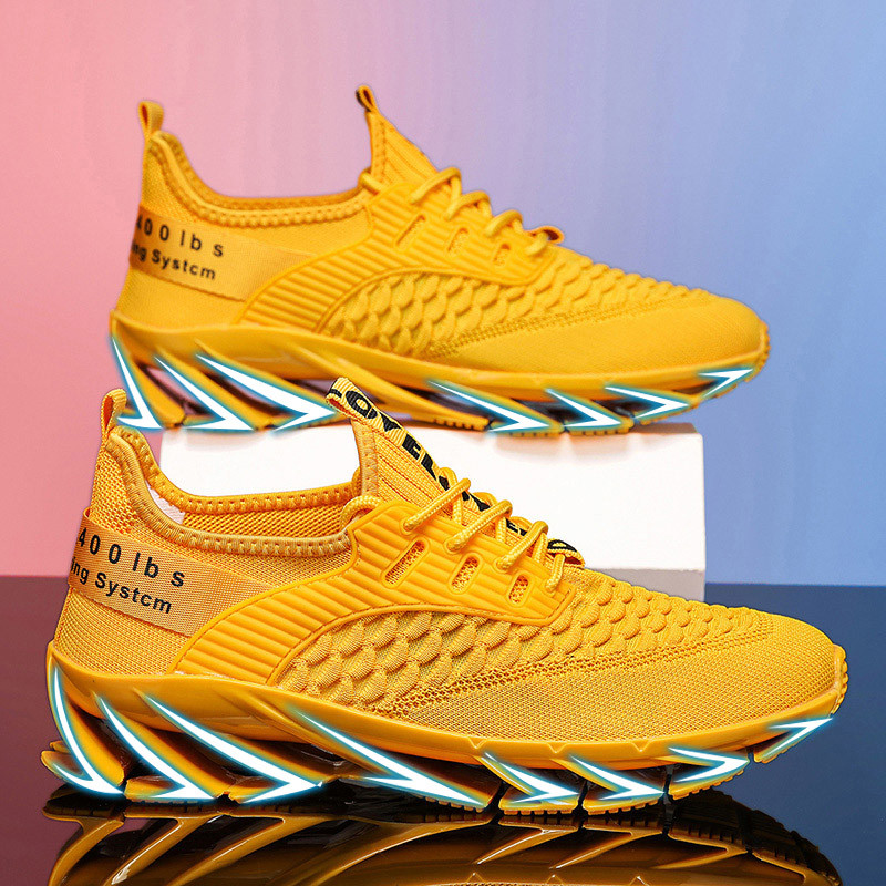 Men Sports Shoes New Comfort Breathable Mesh Autumn Running Shoes Fashion Lace Up Plus Size Sneakers