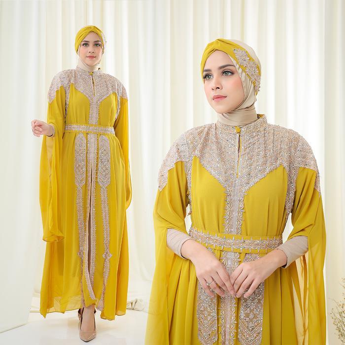 Elkaftan - Ameera Gamis Abaya Kaftan Lebaran Premium Simple Elegan Nyaman Terbaru 2026