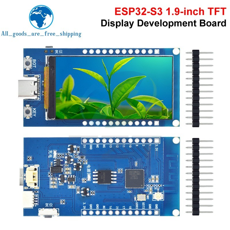 TZT ESP32-S3 Development Board 1.9 Inch IPS LCD Display ST7789 Drive 170x320 Resolution