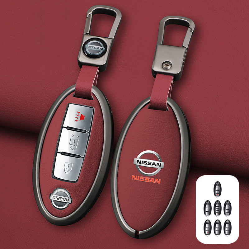 Zinc Alloy Leather Car Key Case Cover For Nissan Qashqai X-Trail T32 T31 Juke J10 J11 Kicks Tiida