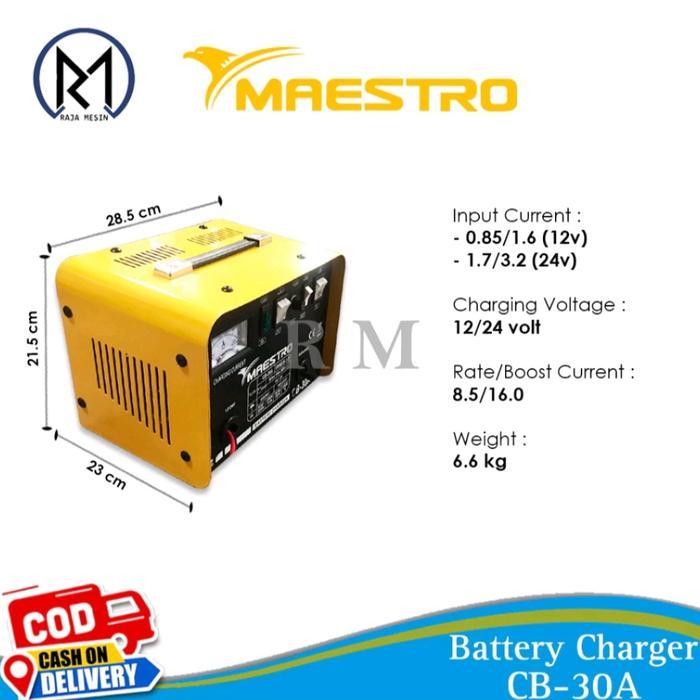 CB30A CHARGER BATTERY MAESTRO CAS ACCU AKI CB 30A MAESTRO