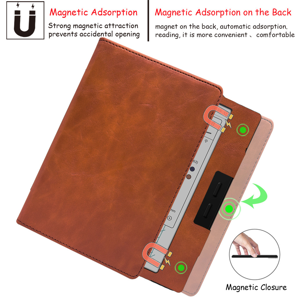 Double Stand Case for 7'' Onyx Boox Go 7 /Boox Go Color 7 (Gen II/Gen I) Cover with Pen Holder/Auto