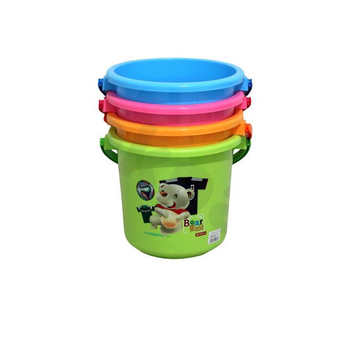 Ember Elegant 2,5 Gallons (9,5 Liter) Lion Star E 4 Gagang Plastik Hijau Biru Pink Ember Sabun