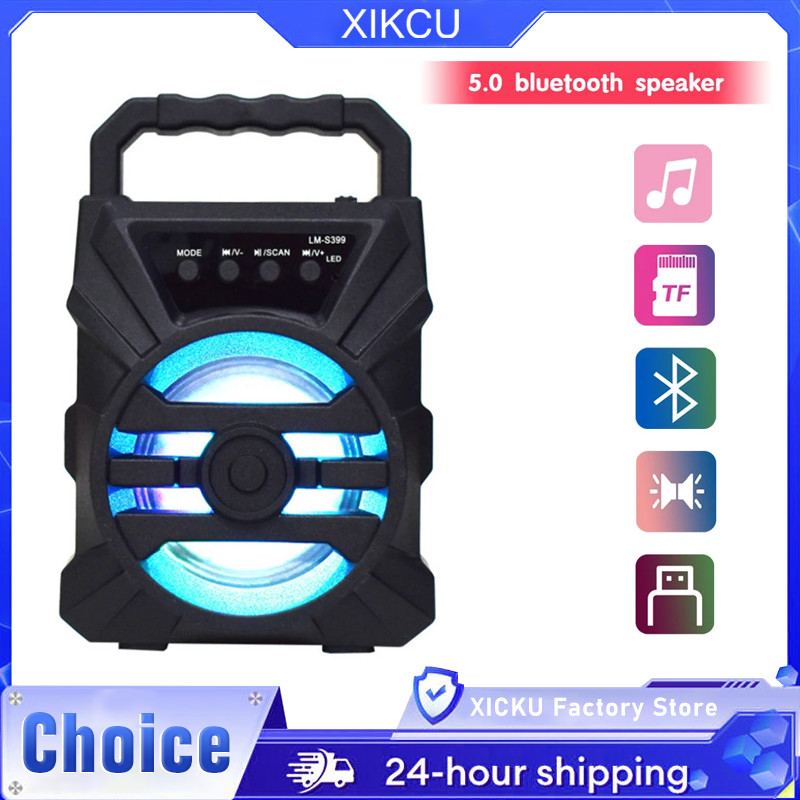 500mAh Bluetooth speaker Sound box high power bluetooth speakers TF Udisk karaoke handheld sound