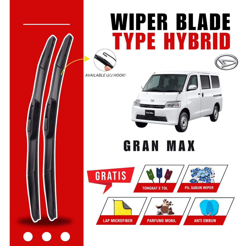 Wiper Daihatsu Grand Max Hybrid Kaca Depan Mobil Free 5 Bonus