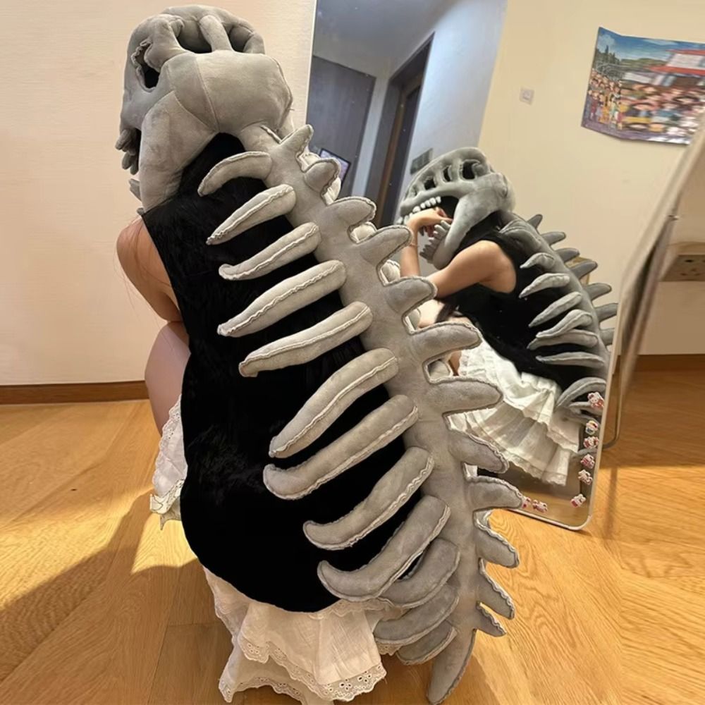 3D Dinosaur Skeleton Plush Toys Soft Novelty Dinosaur Skeleton Cos Props Funny Unique Dinosaur