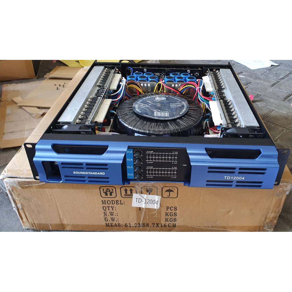 POWER AMPLIFIER SOUNDSTANDARD TD-12004 / TD12004 4CH 4X1200 WATT