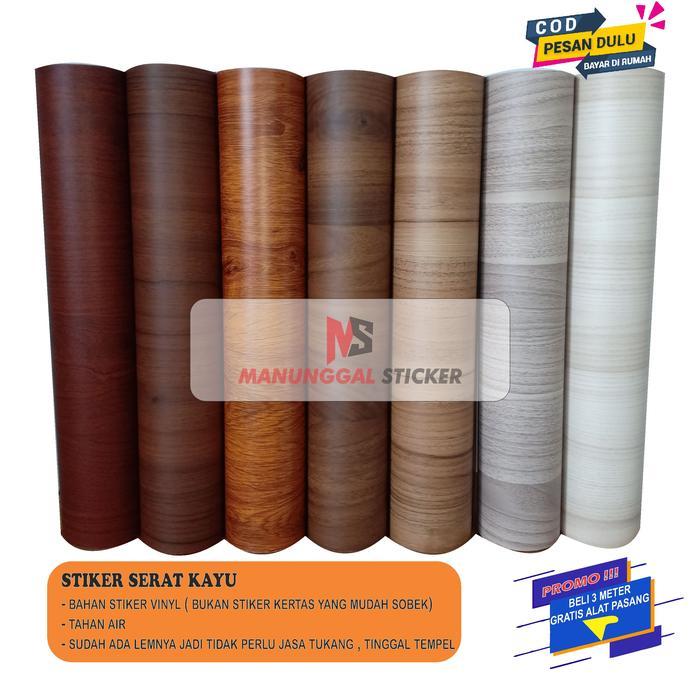 STIKER KAYU UNTUK DEKORASI MEJA LEMARI FURNITURE LEBAR 122CM Dinding Lantai