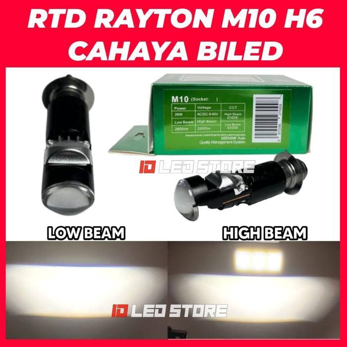 Lampu Utama H6 M10 Laser Rtd Rayton Cahaya Biled