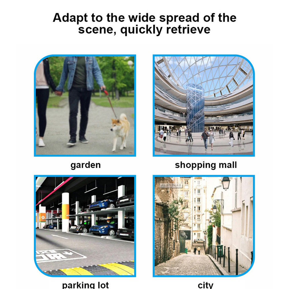 Square Mini GPS Tracker Bluetooth-compatible 5.0 Key Finder with Lanyard Key Finder Locator for